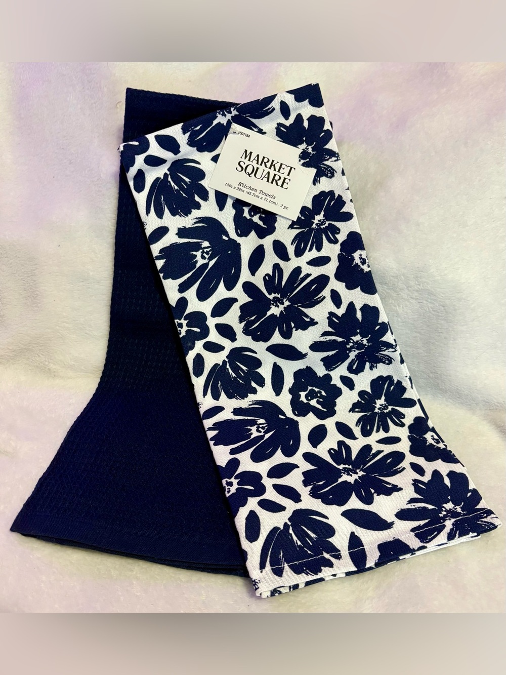 Market Square Kitchen Towel Set - Navy & Blue